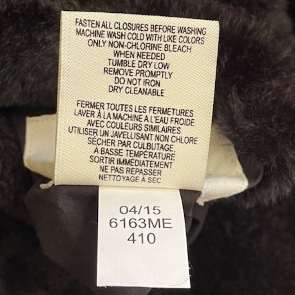 MARALYN & ME Faux Fur Snap Front High Collar Jacket Black Junior XL - Picture 13 of 16